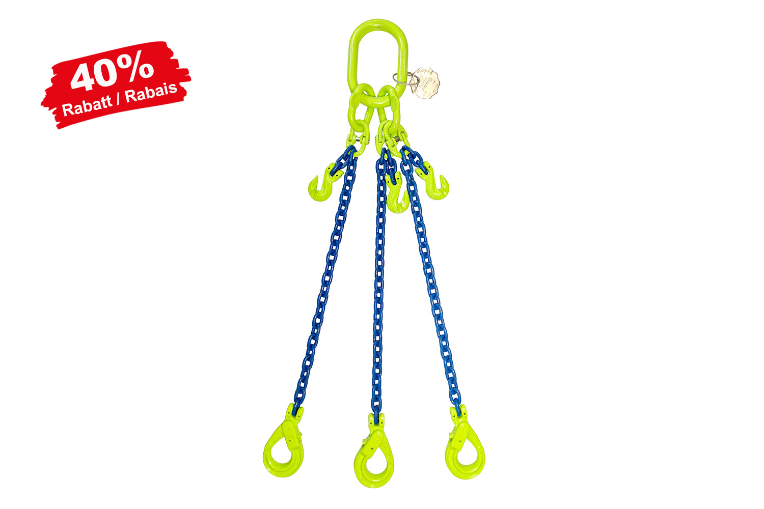 Crochet De Levage à Clé Avec Sécurité 6 Mm - Capacité 1,4 Tonne, Grade 100, Pour Élingue Chaîne, Réf. G10CSH06