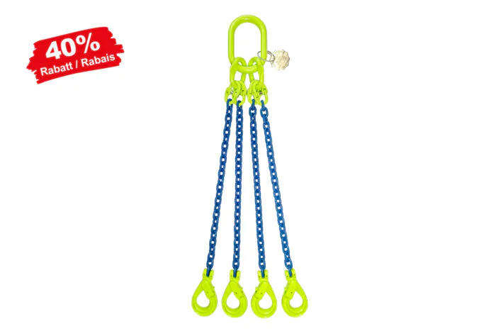 Kettengehänge 4-Strang mit Sicherheitslasthaken