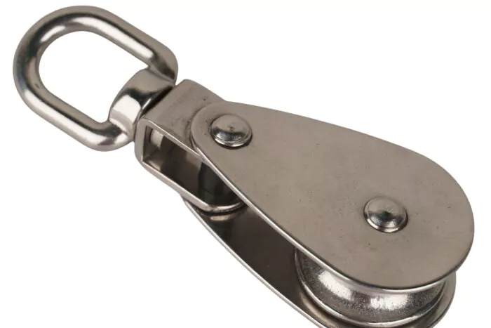 Blockseilrolle einfach mit Wirbel und Gelenk