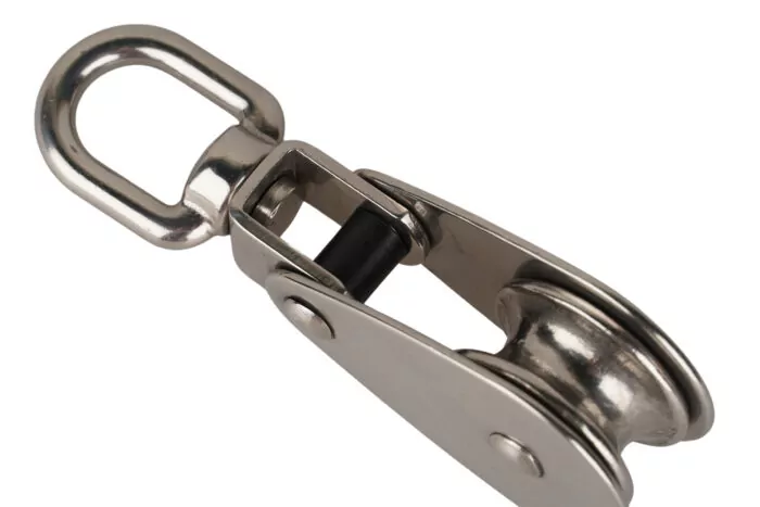 Blockseilrolle einfach mit Wirbel und Gelenk