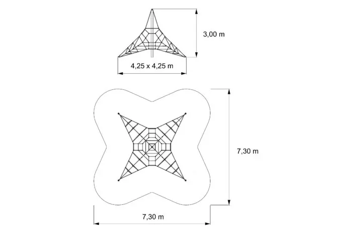 Raumnetzpyramide Typ 300-3D