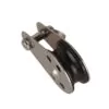 Blockseilrolle einfach INOX mit Nylon-Rolle und Bolzen