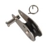 Blockseilrolle einfach INOX mit Nylon-Rolle und Bolzen