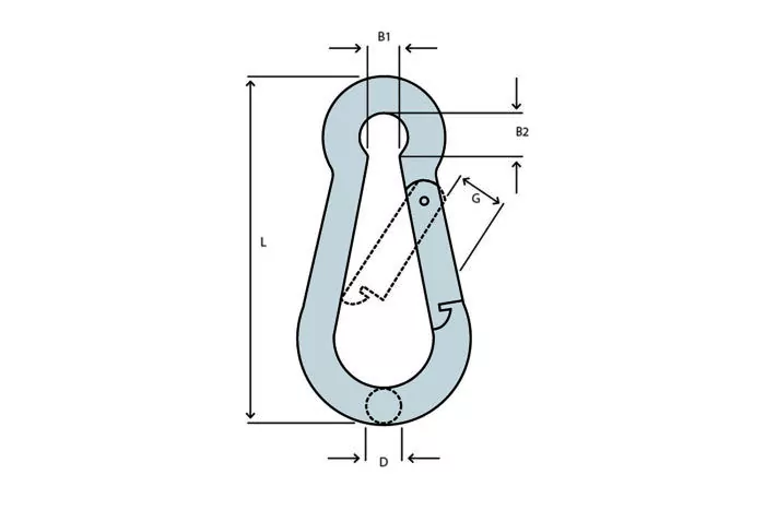 Karabinerhaken INOX