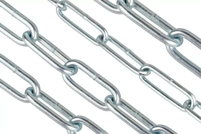 Chaîne en acier rond à maillons en C, maillons longs