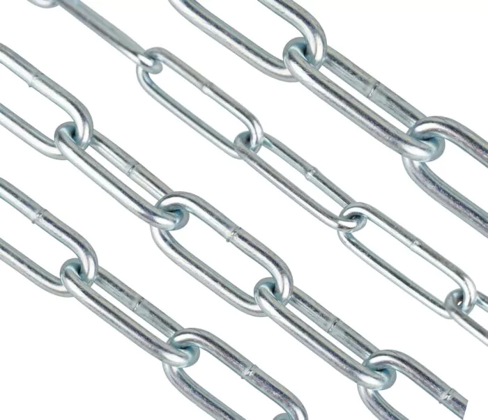 Chaîne en acier rond à maillons en C, maillons longs