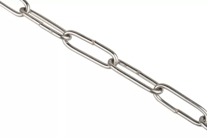 Chaîne en acier rond INOX A2, maillons en C