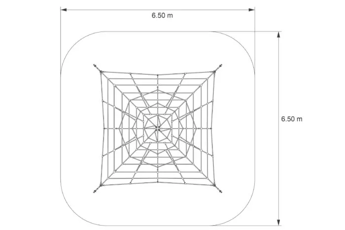 Kletterpyramide Typ 300-95 mit Netzboden