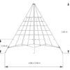 Kletterpyramide Typ 350-95 TETRA mit Netzboden