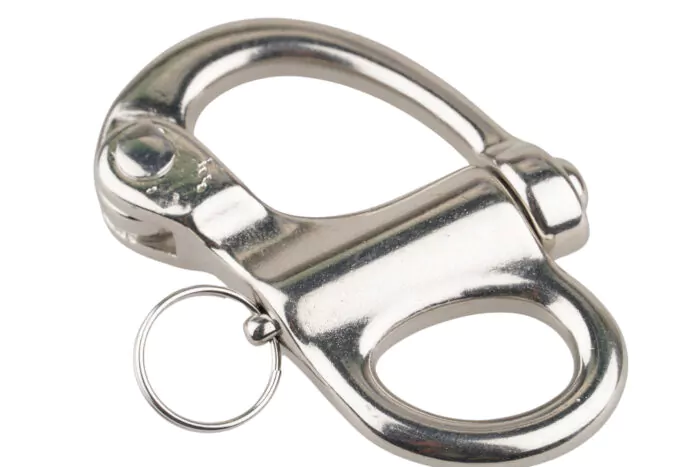 Schnappschäkel INOX mit fixem Auge