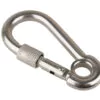 Karabiner INOX mit Auge und Schraubsicherung
