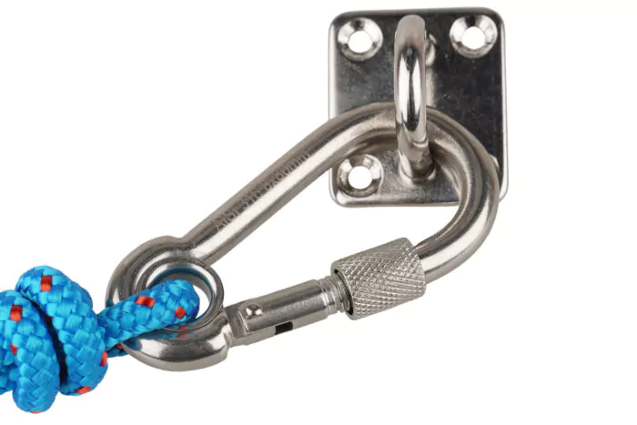 Karabiner INOX mit Auge und Schraubsicherung