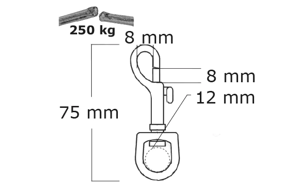 Karabinerhaken INOX