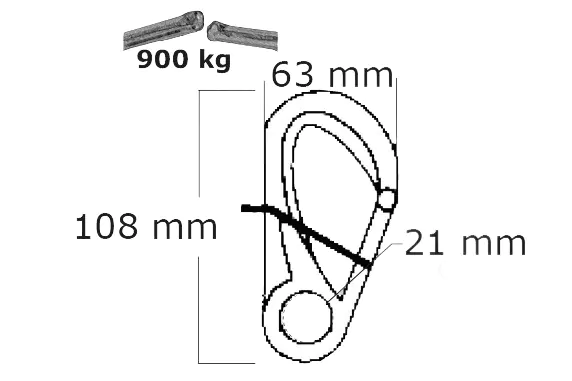 Bojenkarabiner INOX