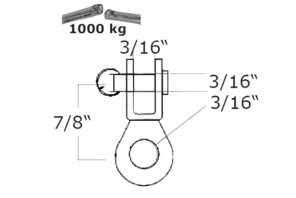 Gelenk mit Auge INOX