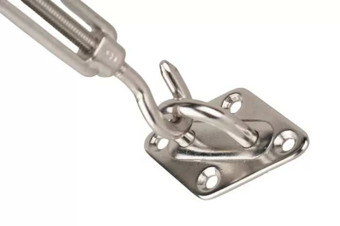 Augplatte Diamantform mit Bügel INOX