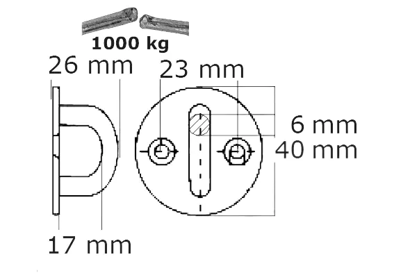 Platine ronde avec pontet