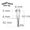 Fourche avec filetage extérieur