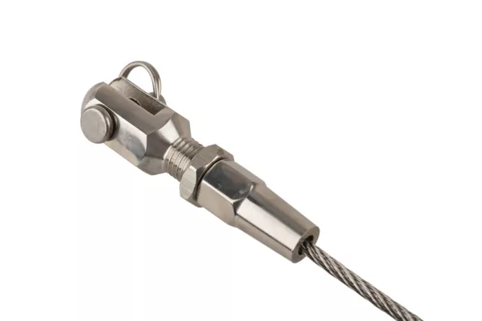 Endstück INOX mit Gabel zum Schrauben