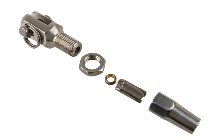 Endstück INOX mit Gabel zum Schrauben