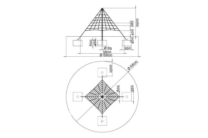 Kletterpyramide Typ 250
