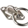 Augplatte INOX Diamantform mit Bügel und Ring